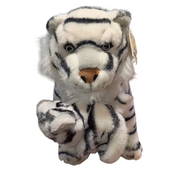 Other - RARE A&A Soft N' Cuddly White Tiger 12" Mother and Cub Plushie NWT w/Gift Tag